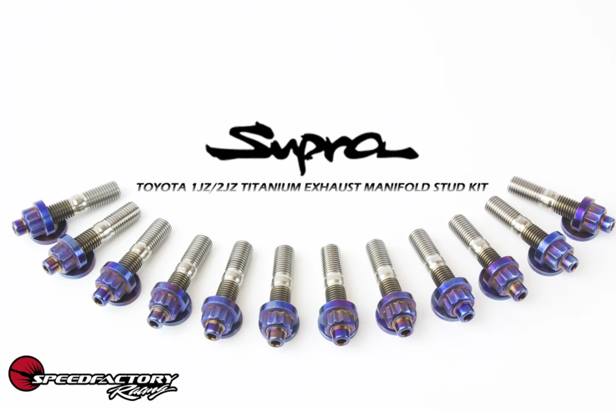 SpeedFactory 1JZ/2JZ Toyota Exhaust Manifold Titanium Stud Kit