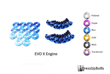 Mitsubishi Evo X Evo 10 (2008-2016) 4B11T Titanium Dress Up Bolts Engine Kit