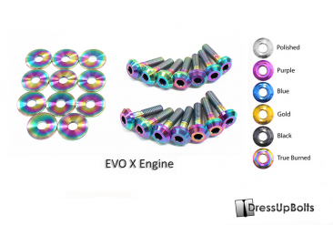Mitsubishi Evo X Evo 10 (2008-2016) 4B11T Titanium Dress Up Bolts Engine Kit